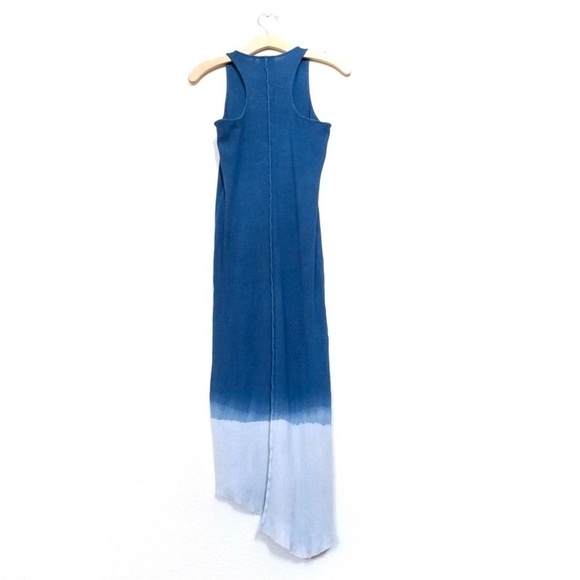 NEW AG Adriano Goldschmied 90's Curved Hem Midi Tank Dress Blue Ombre Boho Small - Picture 7 of 10